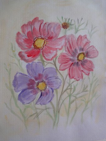 Zarte Blüten 21cm x 30cm Aquarell auf Papier